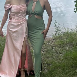 EARTHBOUND Olive Ribbed Halter Top